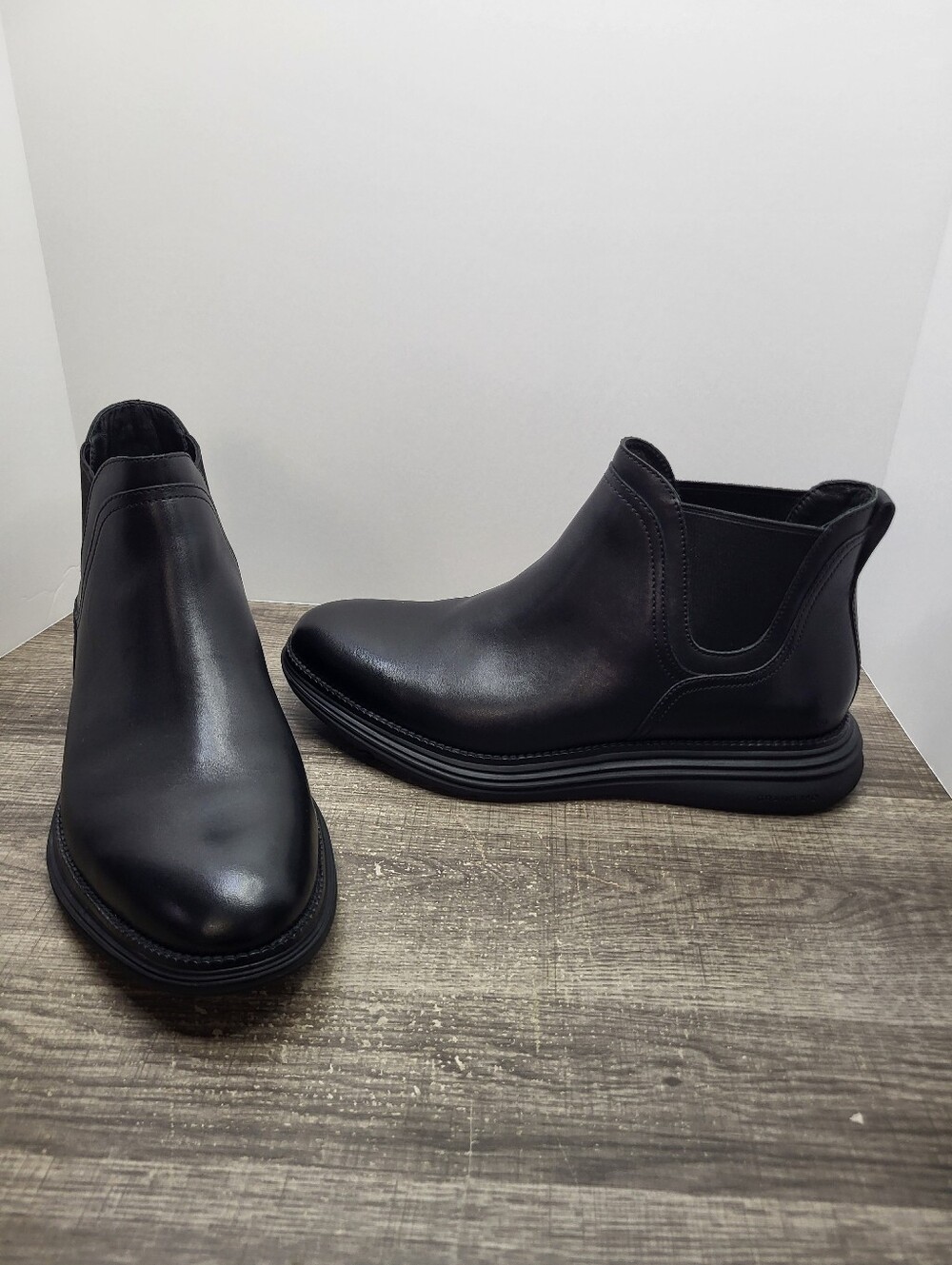 Cole Haan OriginalGrand Cityspectre Men's Chelsea Boots Size 10 Black Leather